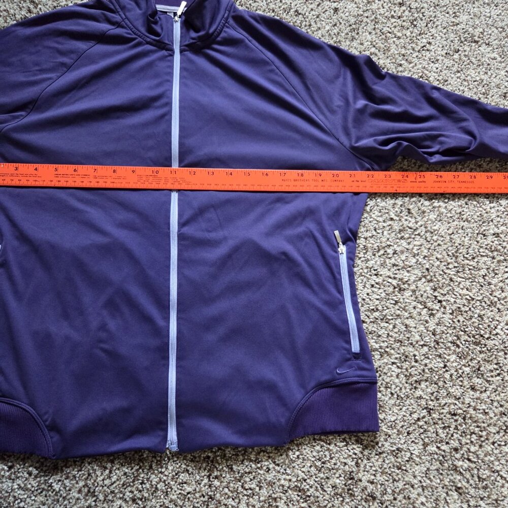Nike Golf Women’s Full Zip Mockneck Track Jacket XL (16-18) Purple Zip Pockets - Picture 5 of 7